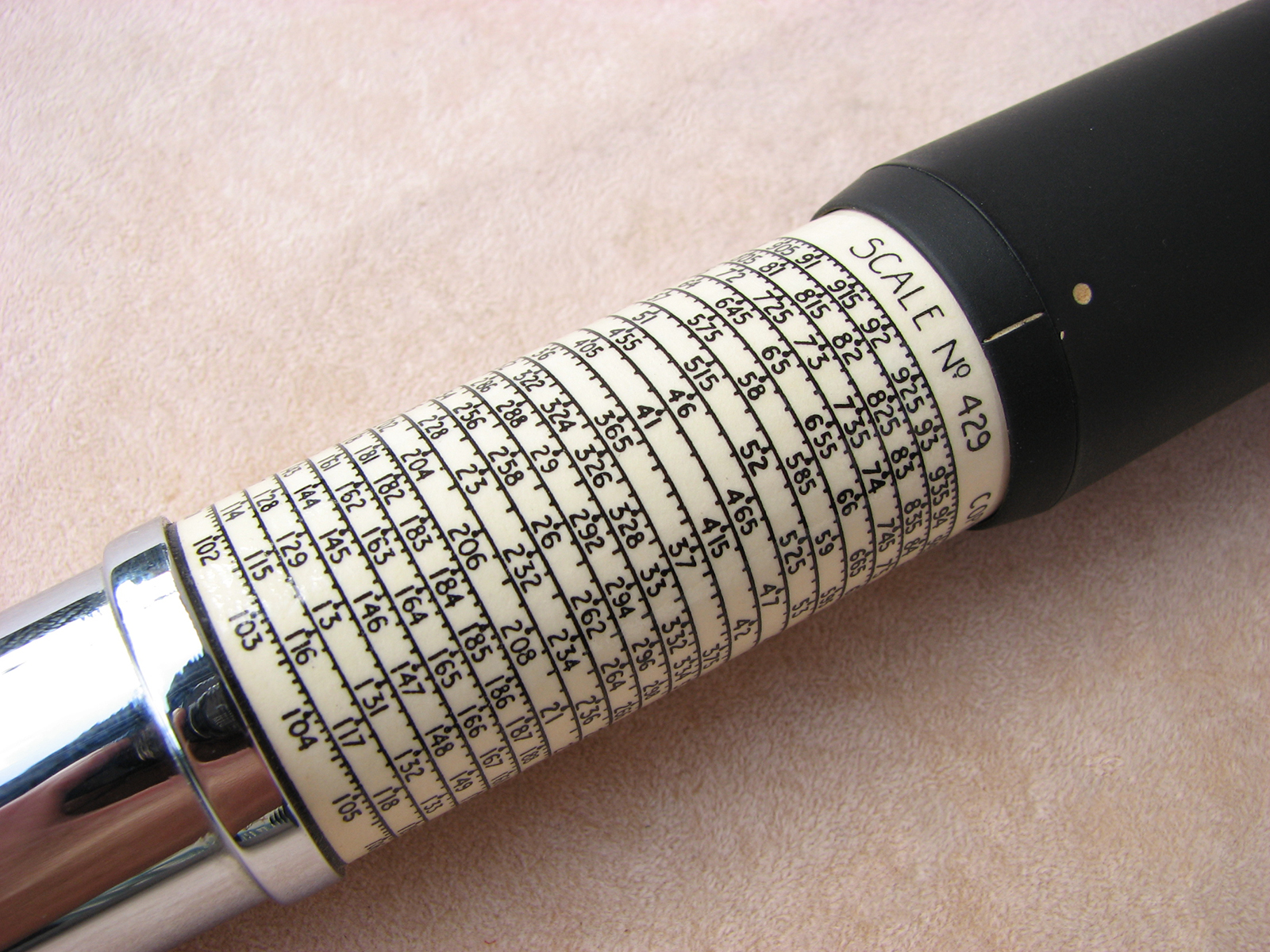 1960s Otis King Model L type C cylindrical slide rule with helical scales
